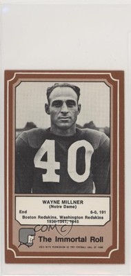 1975 Fleer Team Cloth Patch Stickers The Immortal Roll Wayne Millner #60 HOF 2g2