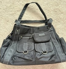 BB Gear Baby Boom Diaper Travel Bag Black with Changing Pad. Excellent Condition