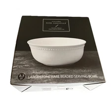 Everyday Home Essentials 2.3 Qt. Large Stoneware Beaded Serving Bowl. More Avl.