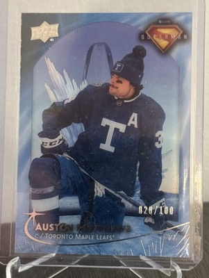 💥20/100 Auston Matthews FS4 2025 DCxNHL Crossover Fortress of Solitude Silver