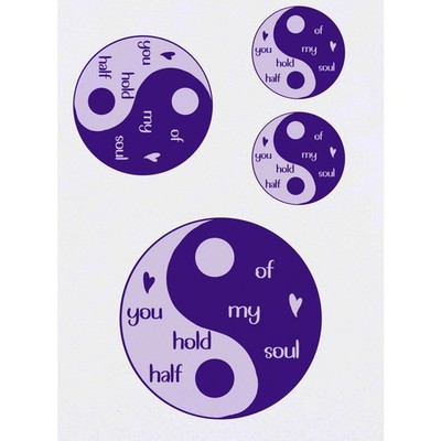 4 x ''You Hold Half Of My Soul'' Temporäre Tattoos / Transfers (TO00094368)