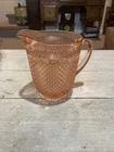 jeanette glass Diamond Pattern Pink Depression Pitcher