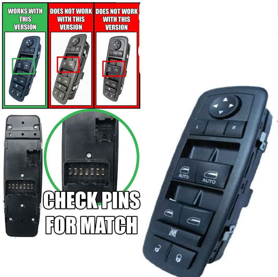 Interruptor de ventana delantera izquierda para Dodge Grand Caravan 2008-2011 Foto 2 de 4