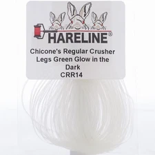 Hareline Chicone's Regular Crusher Legs - Green Glow in the Dark