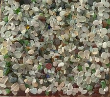 580 Genuine Surf Tumbled Seaglass Craft Grade All Sizes,Many Colors 23 OZ, 10UV