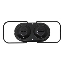 Cobra-Tek Fits  Chevy GM Oval Master Cylinder Cover Dual Bail Black Steel 5 3/4