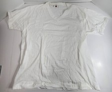 Vintage 80s 90s Fruit Of The Loom V-Neck Undershirts Tshirt Size XL 46-48 Single