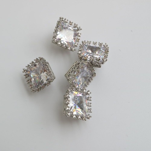 Crystal Buttons Rhinestone Cubic Zirconia Decorative Sewing Clothes Supply 5Pcs - Picture 8 of 35