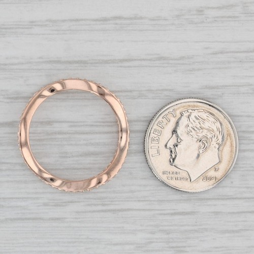 New Beverley K 0.35ctw Contoured Curved Diamond Eternity Ring 18k Rose Gold Band - Picture 7 of 9
