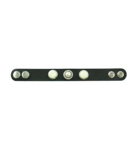 Lederarmband Butt-ons/Dekorknöpfen/Chunks 18,5-20,5 cm, Farbwahl - Bild 2 von 6