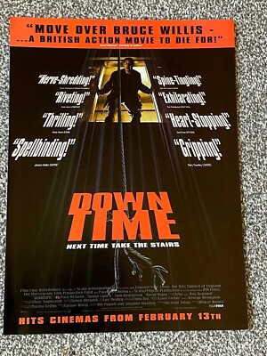 Seltenes Sammlerstück Vintage 1998 Zeitschrift Werbung Bild Down Time Film Movie Ad
