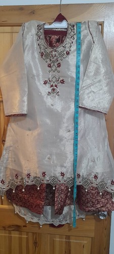 New Arrival Girls Chiffon Mahsoori Shirt with Banarsi Garara - Picture 10 of 12