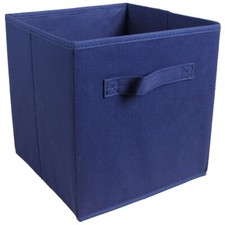 X4 Cube Storage Boxes Fabric Box Organiser Foldable Collapsible Canvas Basket
