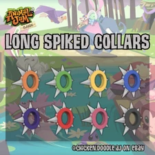 Animal Jam Classic (AJC) Rare Long Spiked Collar **READ DESCRIPTION**