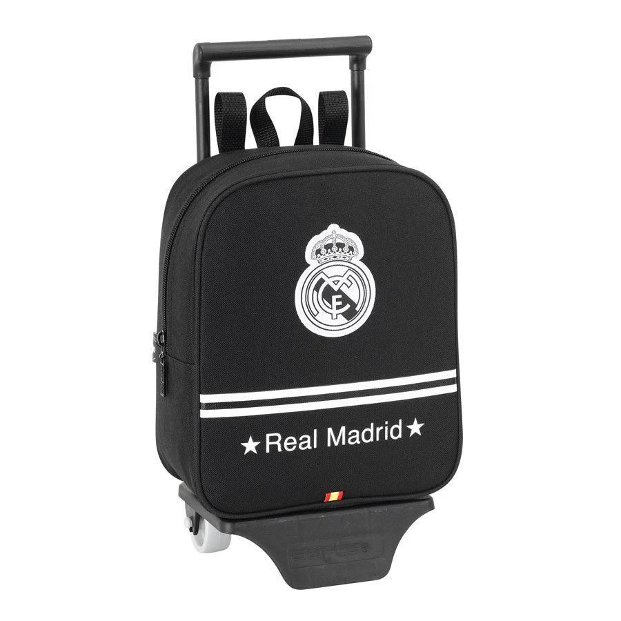 Real Madrid cartable à roulettes Noir trolley S sac à dos 27 cm crèche 211326- - Photo 1/1