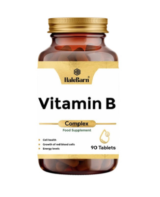 Super Vitamin B Komplex 90 Tabletten | Biotin & Folsäure | B1, B2, B3, B5