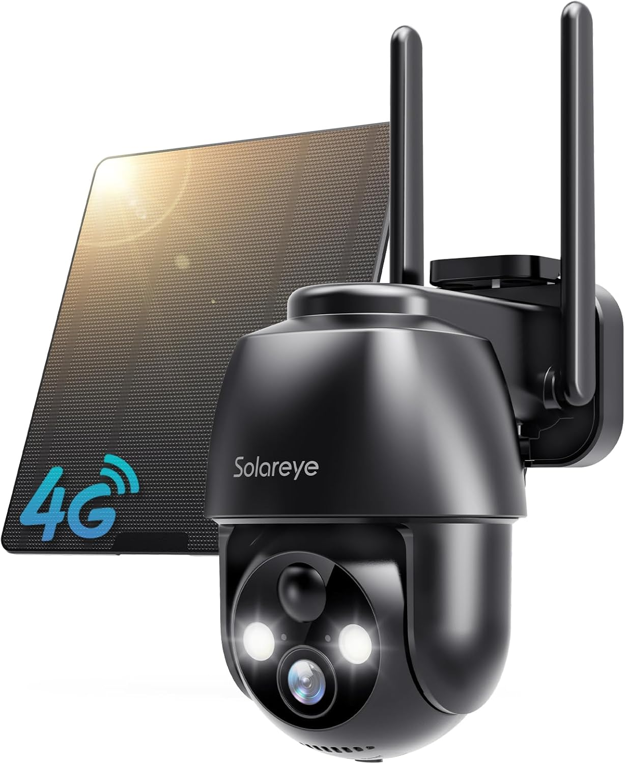 4G LTE Solar-Powered Wireless Outdoor Security Camera with 2K Video No WiFi Needed