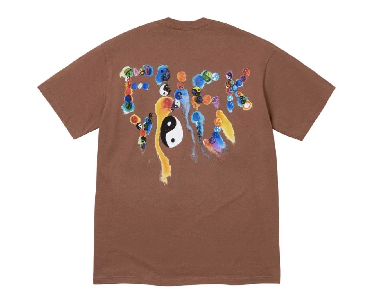 T shirt Supreme Yin Yang marron taille XXL FW23 Ying FU TOUT NEUF