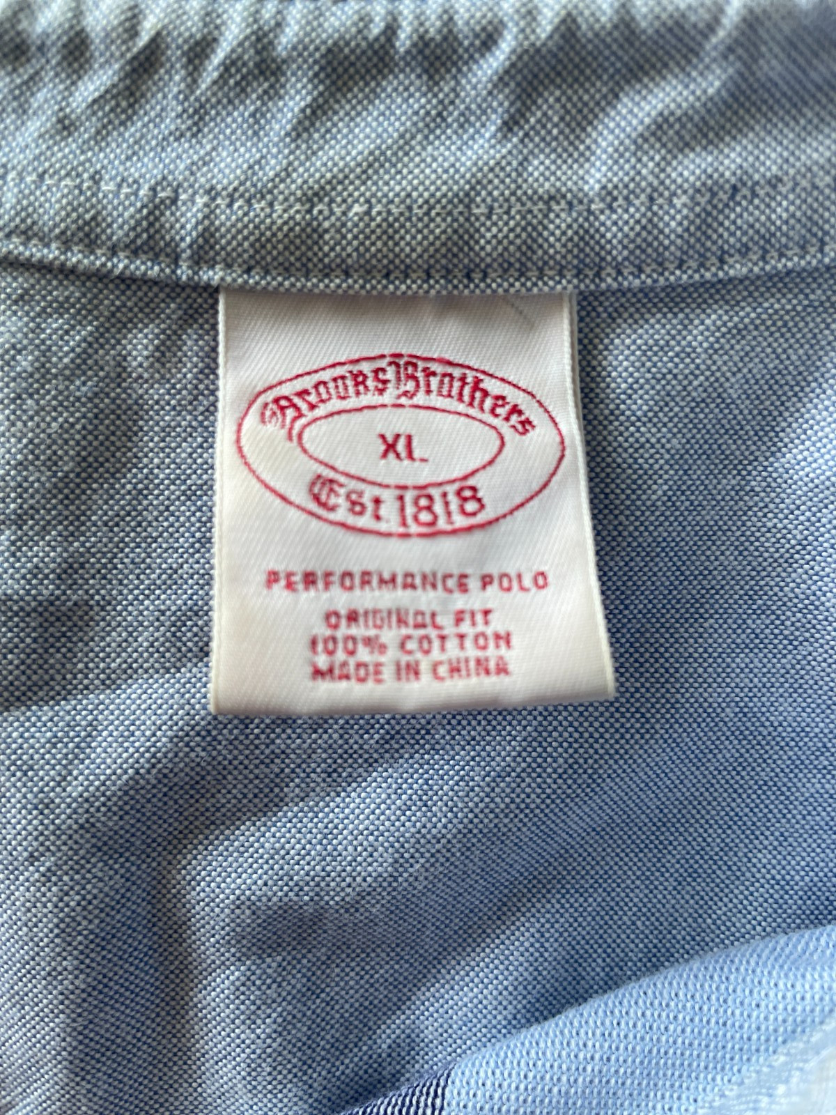 Brooks Brothers Short Sleeve Polo Shirt Striped Yellow Blue XL thumbnail 6