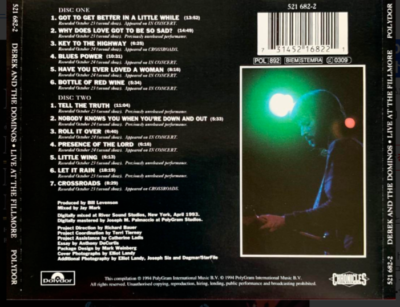 2CD】 Derek and the Dominos: Live at the Fillmore Japan F/S | eBay