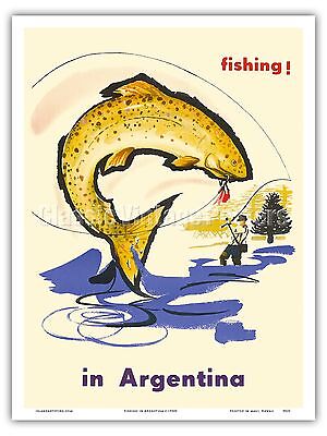 Travel Poster 13x19 inch Vintage Reproduction Colorado Fishing