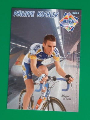 CYCLING cycling card PHILIPPE KOEHLER team MAPEI Quick Step 2001