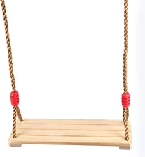 15.8 X 6.3 Inch Wooden Swing Seat, Hanging Wood Swings Chair, Wooden Tree Swing