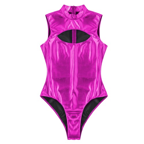 AU Women's Saucer Man Cosplay Costume Patent Leather Bodysuit Catsuit Halloween - Photo 67 sur 77