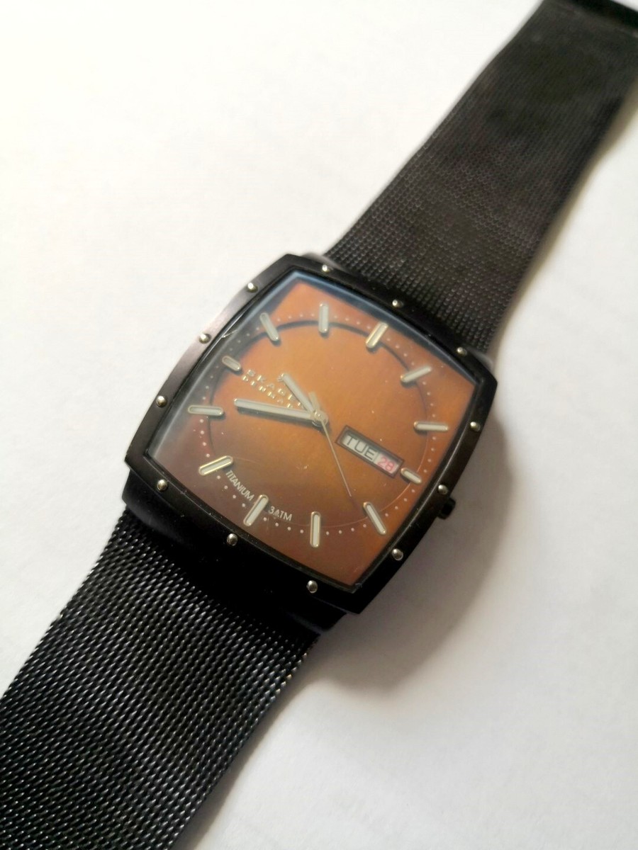 Mens Skagen Titanium Watch With Day Date All Bronze Toned In 