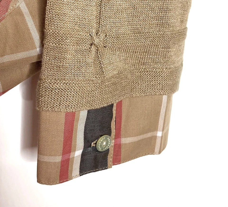 FOXCROFT Tartán Nova Cuadros Burberry Estampado En Capas Camisa Suéter Top GRANDE NUEVO Foto 4 de 4