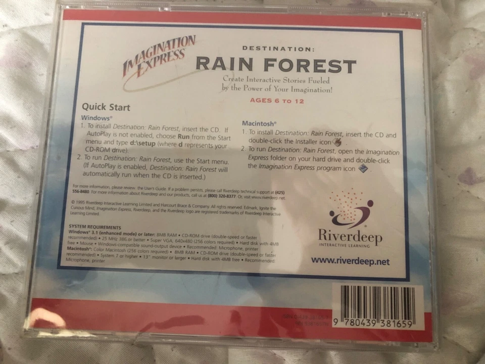 Destination: Rain Forest (Ages 6-12) (1995) for Windows Macintosh CD ROM NEW - Image 2 of 2