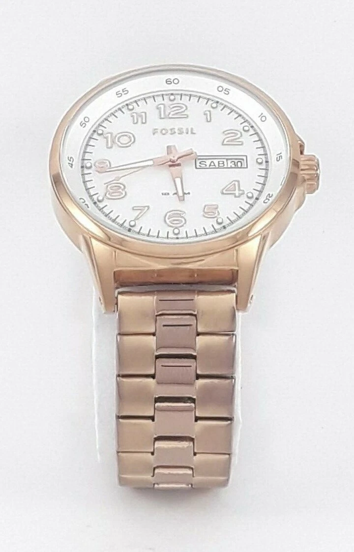 Fossil Unisex AM4334 Maddox Rose Gold Mother of Pearl Dial Watch