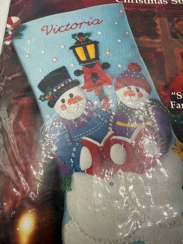 Holiday Time Christmas Holiday Stocking Kit "Snow Family" 84524 - Picture 2 of 8