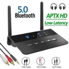 80M Bluetooth 5.0 Transmitter Receiver Aptx HD LL Low Latency Wireless Adapter