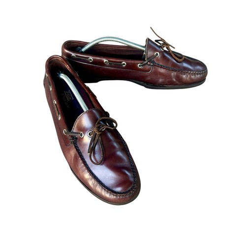 Polo by Ralph Lauren Men's Brown Leather Boat Deck Shoes Size 13 D