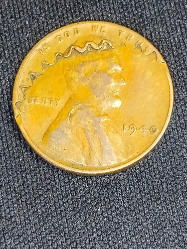 1940 Lincoln Wheat Penny Error Coin Clipped Planchette #222