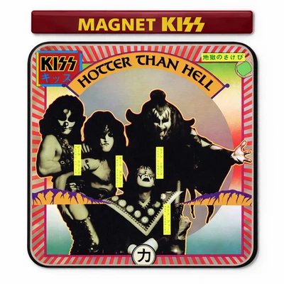 Magnet KISS – Aimant Frigo Album Hard Rock . Hotter than hell - Photo 1/4