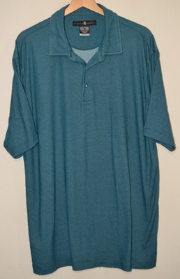 Vintage Nike Tiger Woods Visocse Blau / Grün Golf Poloshirt XL Herren