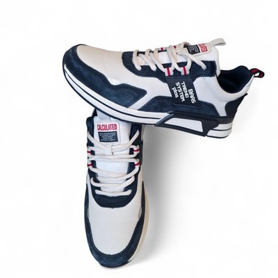 NEW BAASPLOA M7108 Calculated Navy White Designer Style Tech Sneakers Men s 10
