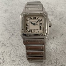 Cartier Santos Galbée Quartz 1564 Roman Numeral Dial Watch