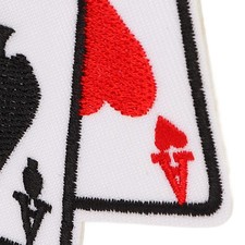 20Pcs Embroidered Playing Card Iron On Patches For Clothes Hat DIY