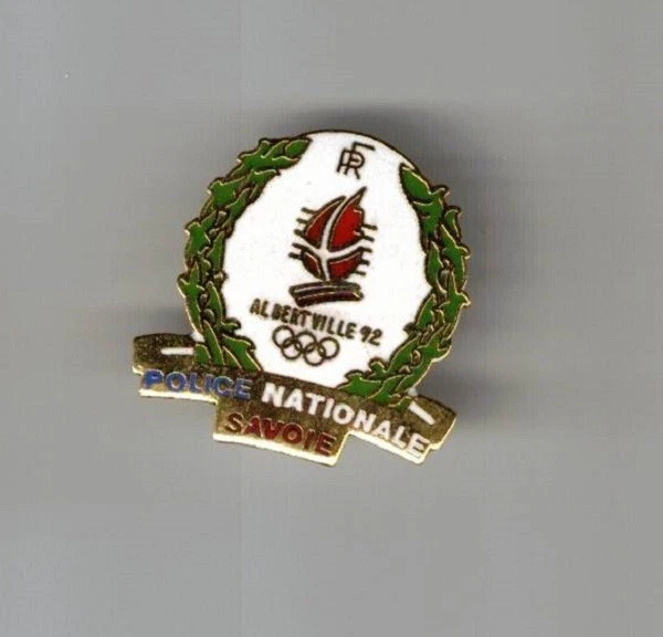 Pin's POLICE NATIONALE doré (cojo 1991) JO Albertville 92 - Photo 1/1