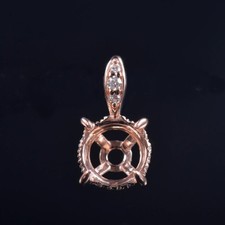 Custom Lab Diamond Minimalist Pendant Setting...