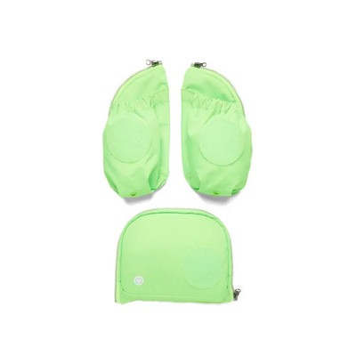 ergobag Fluo LED Zip-Set Schulrucksack Seitentaschen - Grün