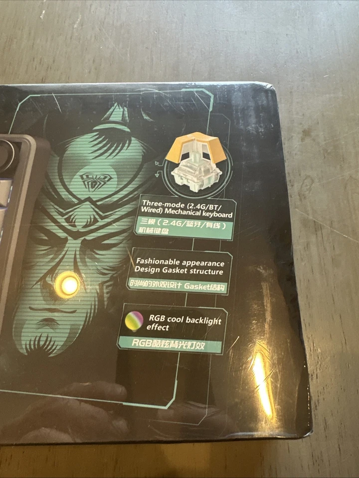 Aula Wind F108 Pro Wireless Mechanical Gaming Keyboard w/ Screen & Knob, G Black - Image 2 of 4