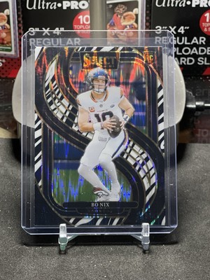 2024 Panini Select Bo Nix Premier Level Rookie #117 Zebra Prizm