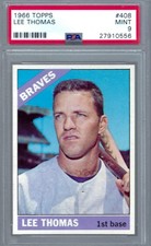 1966 Topps #408 PSA 9 Lee Thomas Braves 408