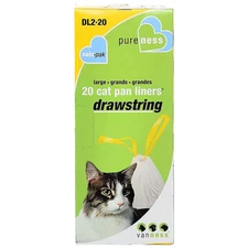 Van Ness Large Drawstring Valu-Pak Cat Pan Liners, 20 Count - Opened/Damaged Box