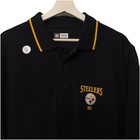 Pittsburgh Steelers NFL Team Apparel Black & Gold Polo Shirt Mens Size Large NEW