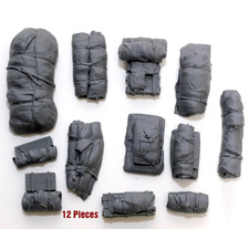 1/35 Scale Military Gear Pack Set Bedroll Backpack Equipment Resin For Diorama
